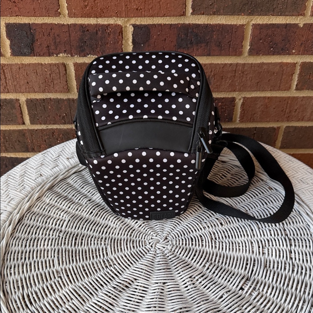 Polka dot camera bag